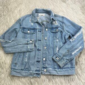 PacSun Women's Distressed Destroyed Denim Jacket